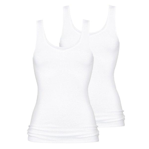 2er Pack 2000 - Unterhemd Tanktop Damen Weiss XXL von mey