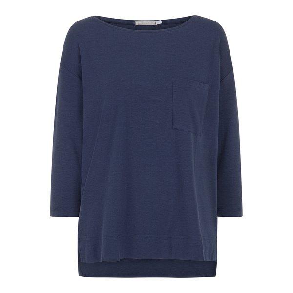 mey - T-Shirt, Rundhals, 3/4-Arm, für Damen, Blau, Größe XXL von mey