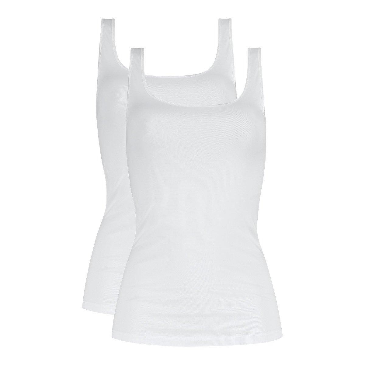 2er Pack Emotion - Unterhemd Tanktop Damen Weiss 4XL von mey