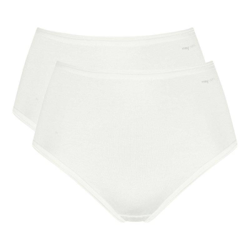 mey - 2er Pack Lights Basic Taillen Slip, für Damen, Offwhite, Größe M von mey