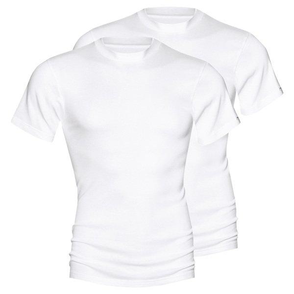 2er Pack Noblesse - Unterhemd Shirt Kurzarm Herren Weiss S von mey