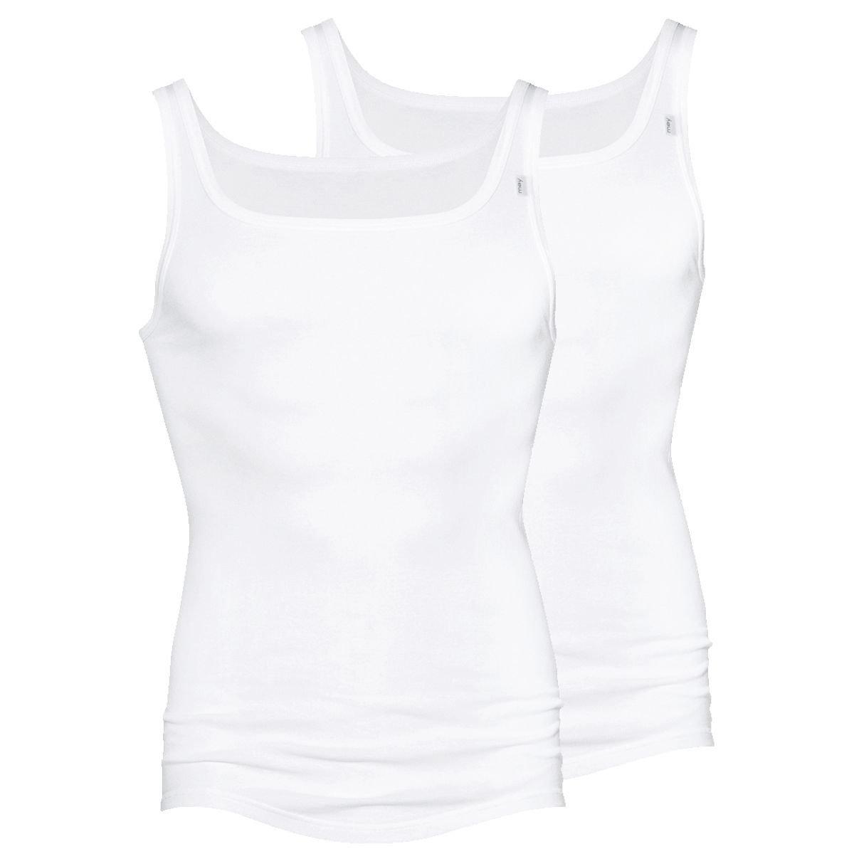 2er Pack Noblesse - Unterhemd Tanktop Herren Weiss XL von mey