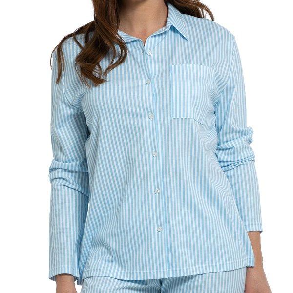 Sleepsation Organic Cotton - Pyjama Oberteil Damen Blau 3XL von mey