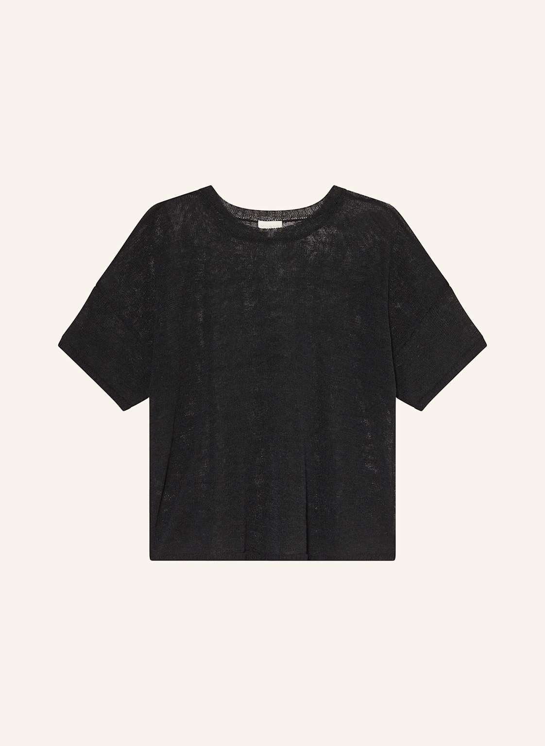 Milano Italy Strickshirt Mit Leinen schwarz Milano Italy Strickshirt Mit Leinen schwarz von milano italy