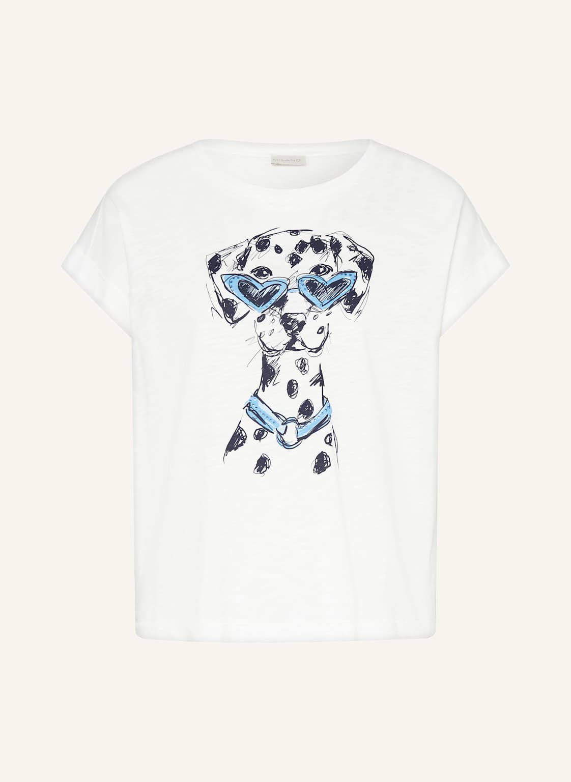 Milano Italy T-Shirt Mit Schmucksteinen weiss Milano Italy T-Shirt Mit Schmucksteinen weiss von milano italy