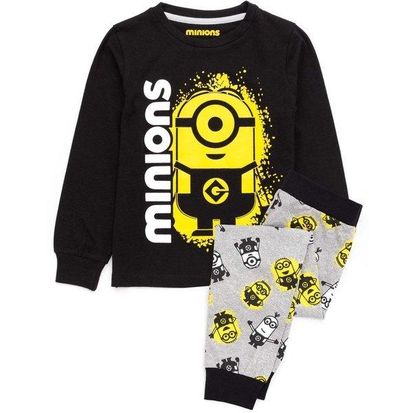 Schlafanzug Mit Langer Hose Jungen Schwarz 110 von minions