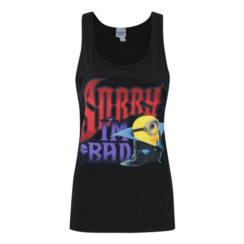 Sorry I`m Bad Tank Top Damen Schwarz S von minions