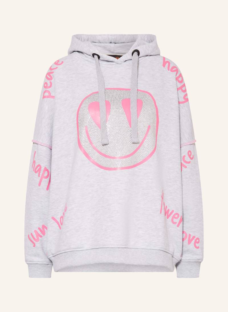 Miss Goodlife Hoodie Mit Schmucksteinen grau von miss goodlife