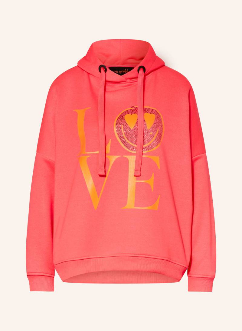 Miss Goodlife Hoodie Mit Schmucksteinen pink von miss goodlife