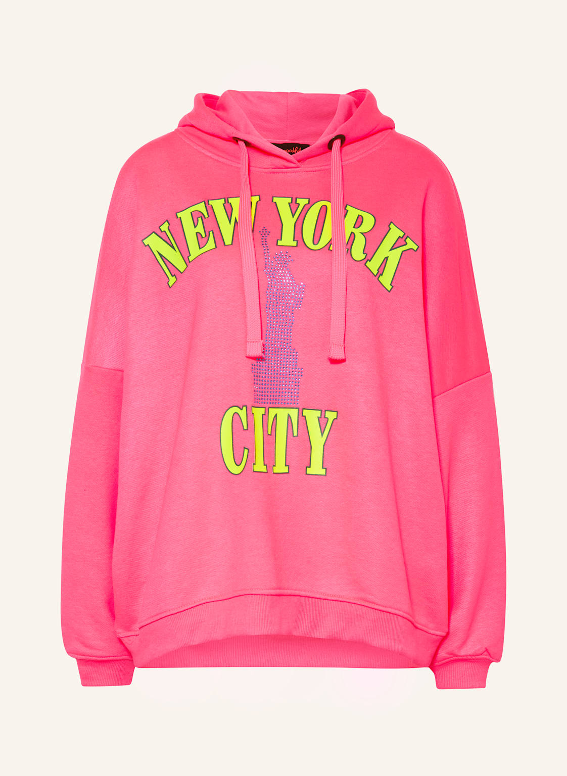 Miss Goodlife Hoodie Mit Schmucksteinen pink von miss goodlife