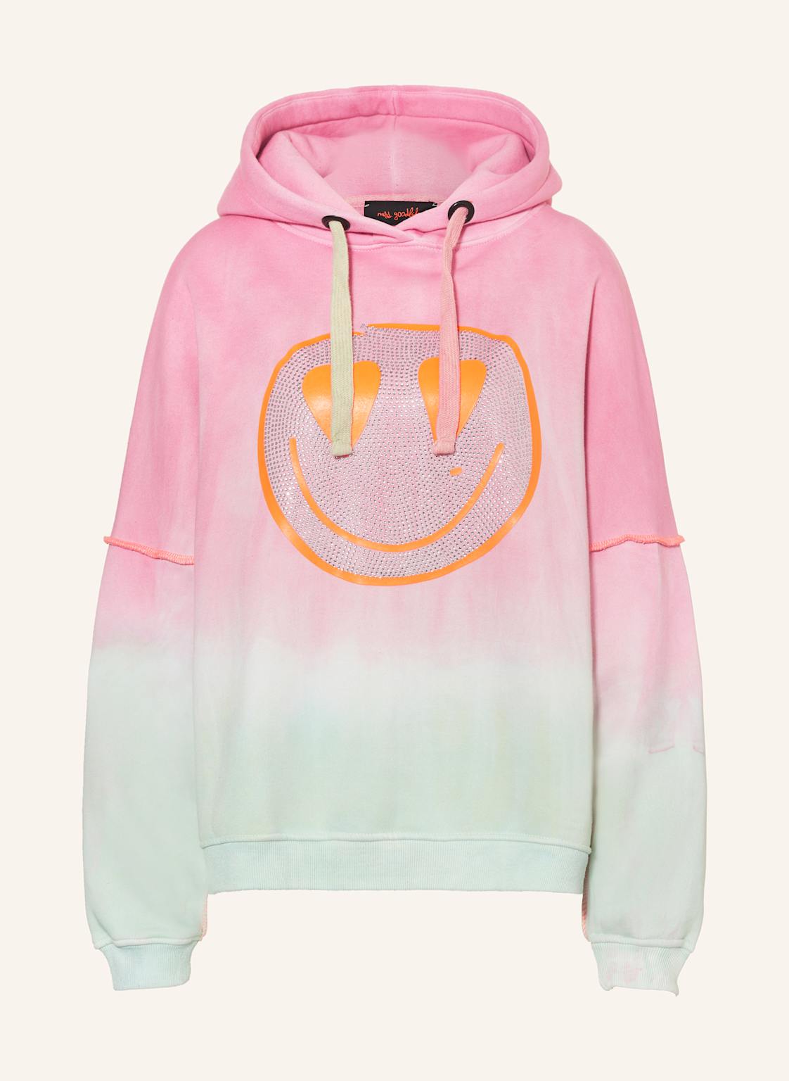 Miss Goodlife Hoodie Mit Schmucksteinen rosa von miss goodlife