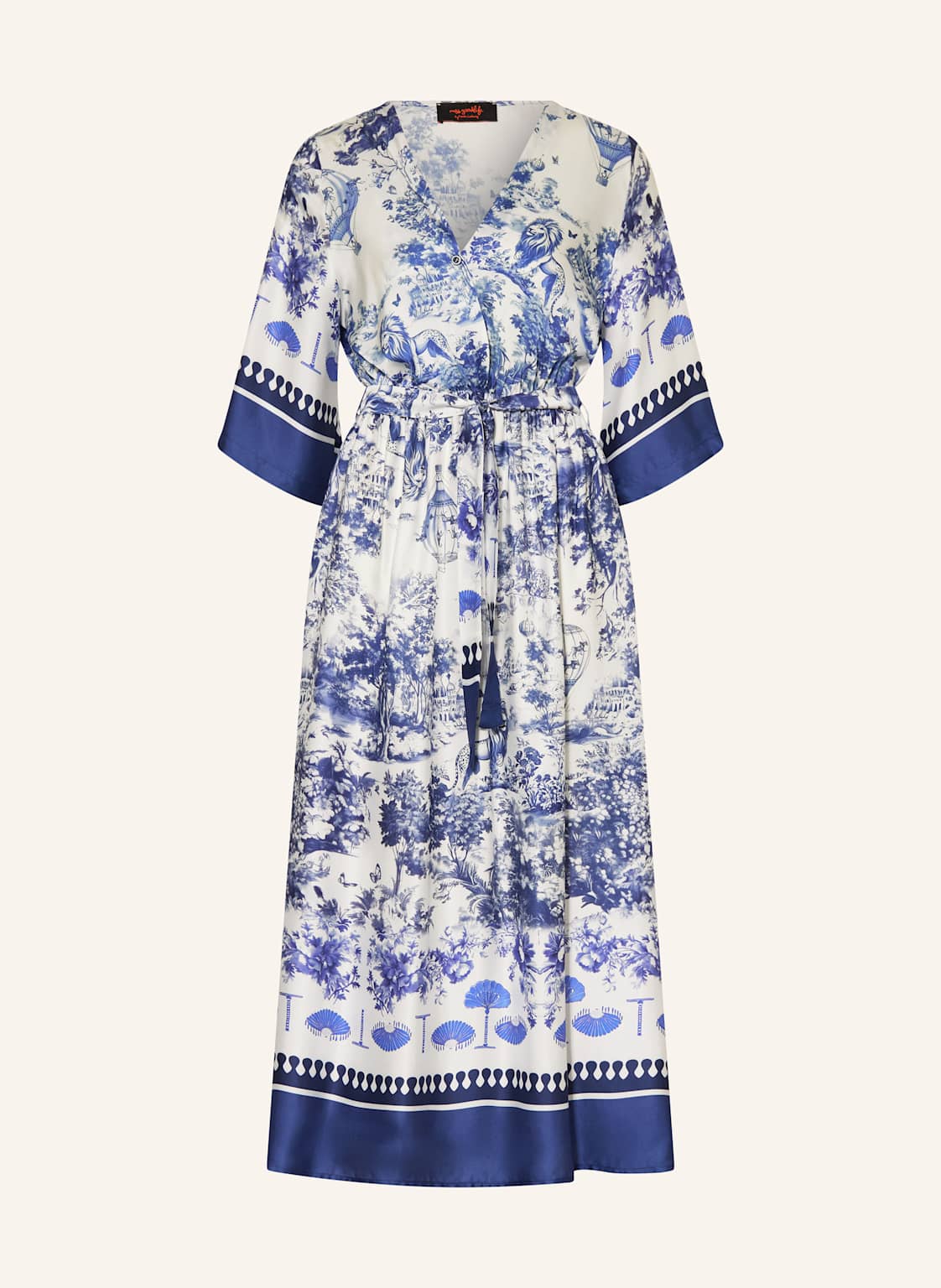 Miss Goodlife Kleid Lion Power Mit 3/4-Arm weiss von miss goodlife