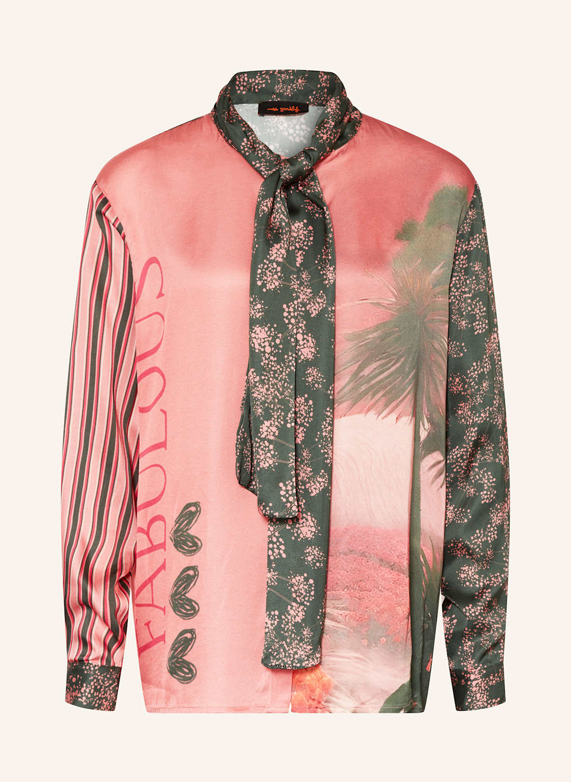 Miss Goodlife Schluppenbluse Aus Satin rosa Miss Goodlife Schluppenbluse Aus Satin rosa von miss goodlife