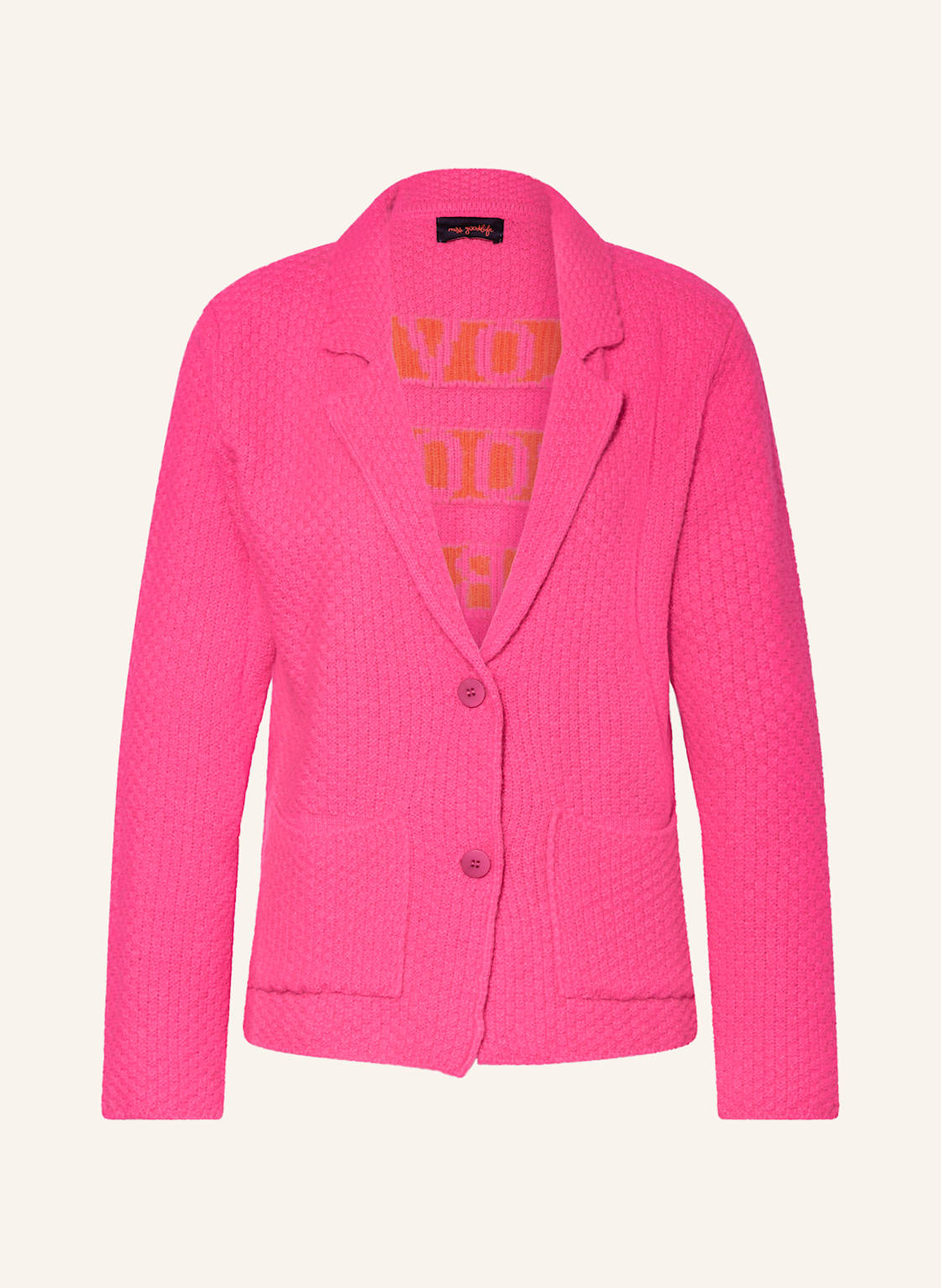 Miss Goodlife Strickblazer Love pink von miss goodlife