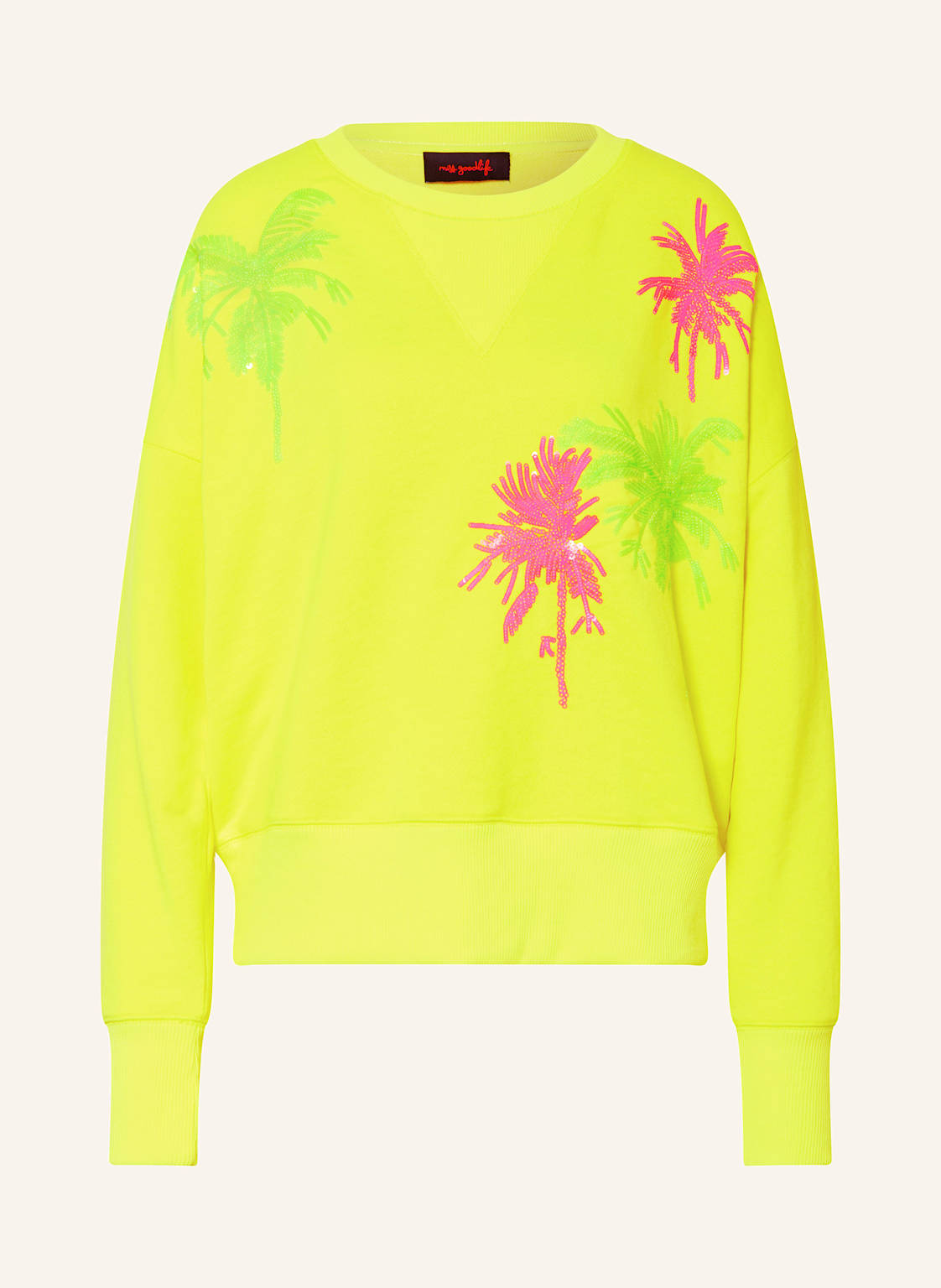 Miss Goodlife Sweatshirt Mit Pailletten gelb Miss Goodlife Sweatshirt Mit Pailletten gelb von miss goodlife