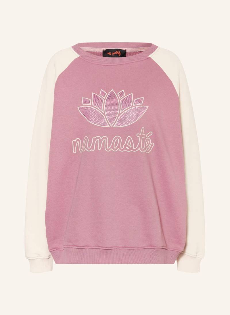 Miss Goodlife Sweatshirt Mit Schmucksteinen rosa von miss goodlife