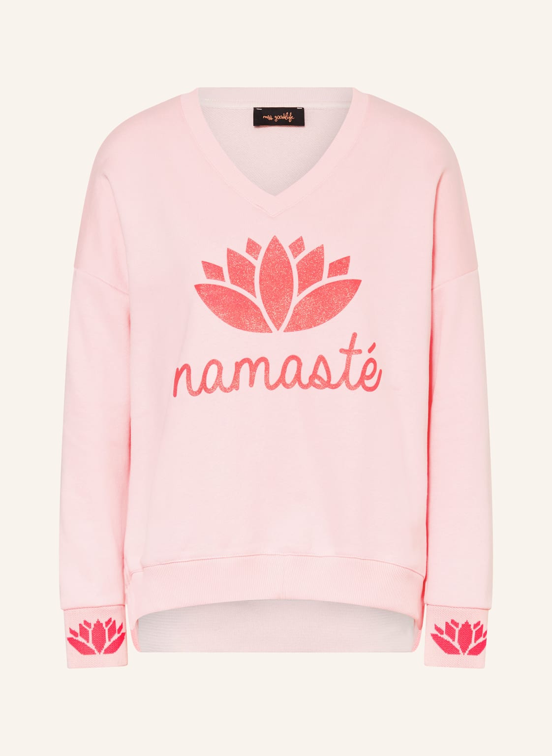 Miss Goodlife Sweatshirt Namaste rosa von miss goodlife