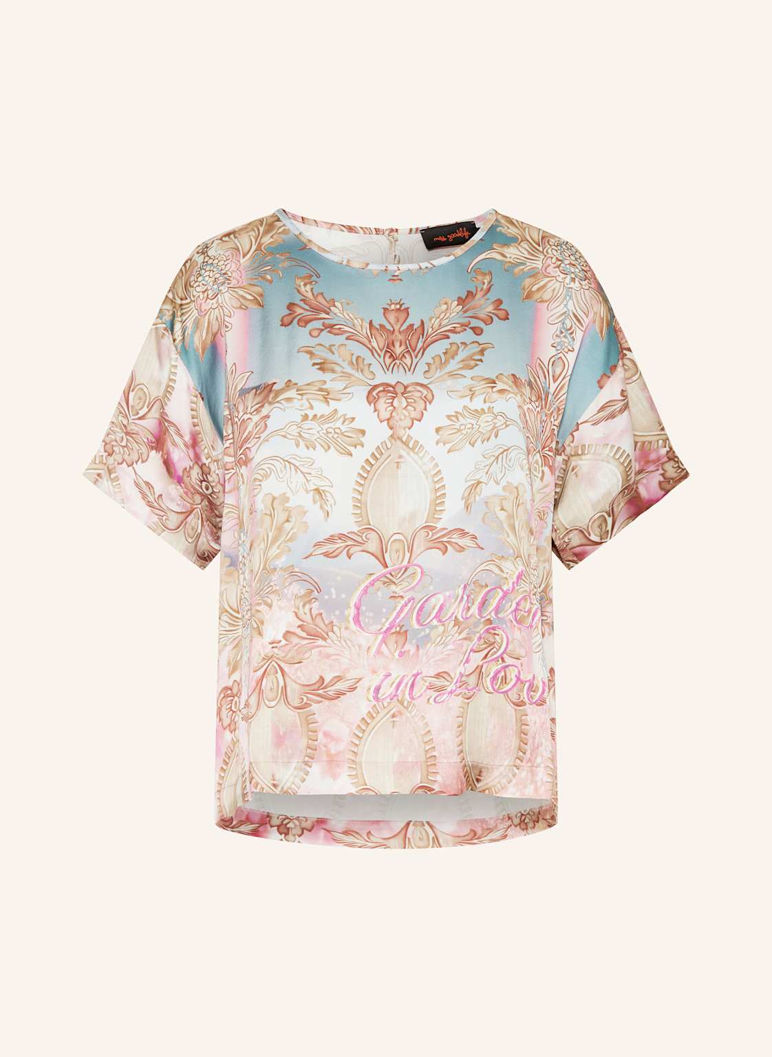 Miss Goodlife T-Shirt Aus Satin rosa von miss goodlife