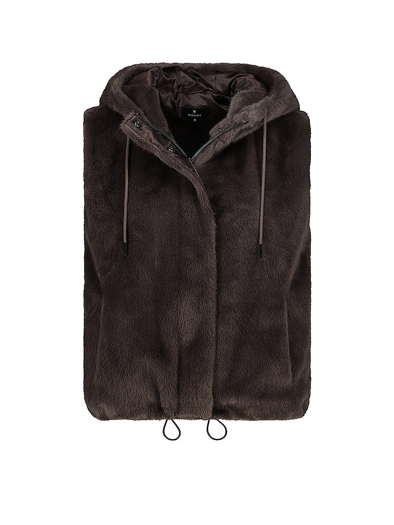 MONARI Gilet in Felloptik braun | 34 von monari