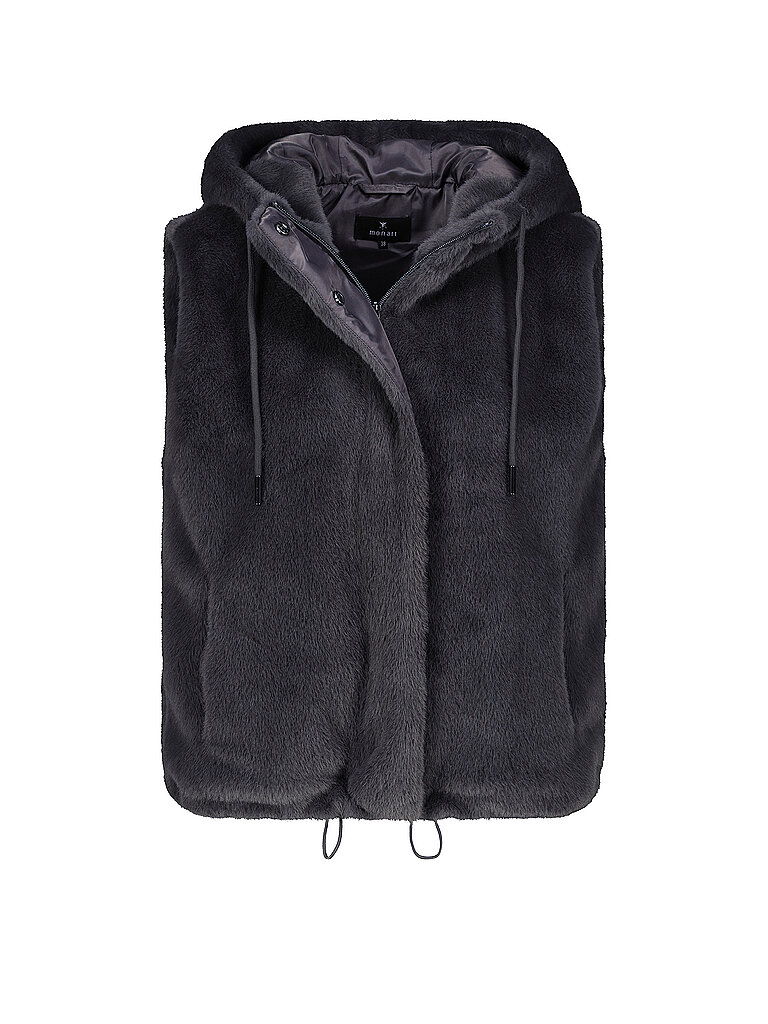 MONARI Gilet in Felloptik  grau | 34 von monari