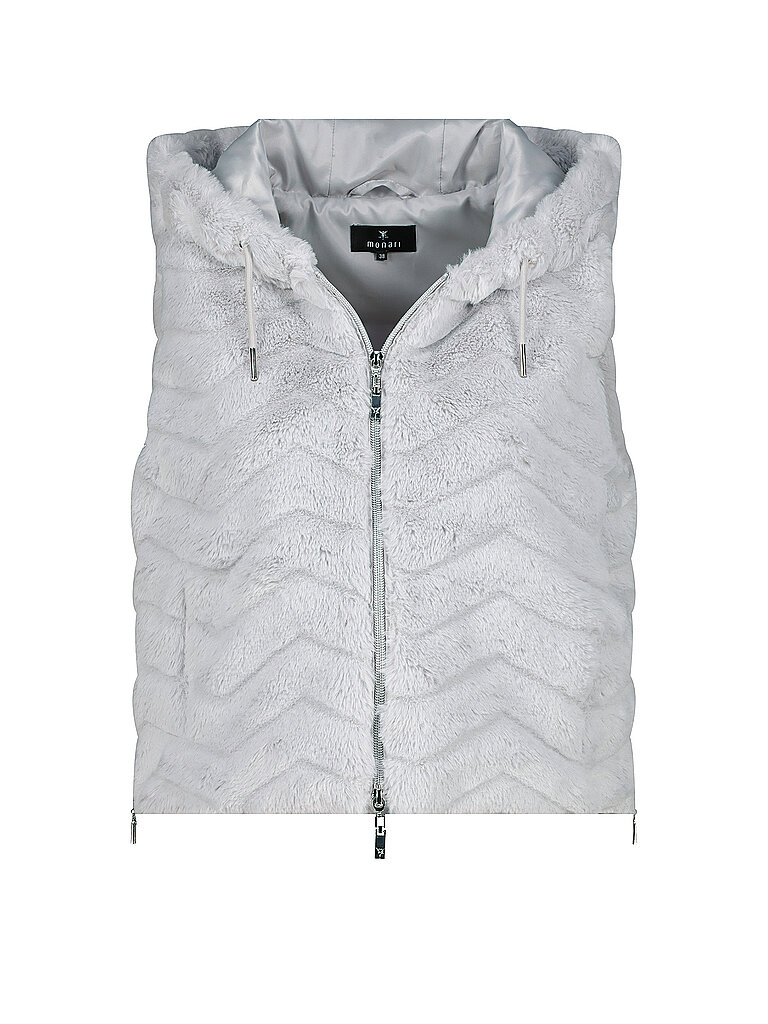 MONARI Gilet in Felloptik grau | 36 von monari