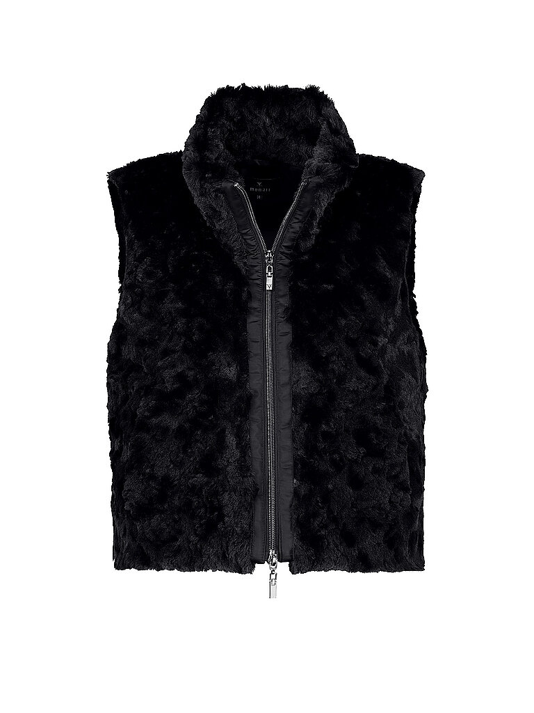 MONARI Gilet in Felloptik schwarz | 34 von monari