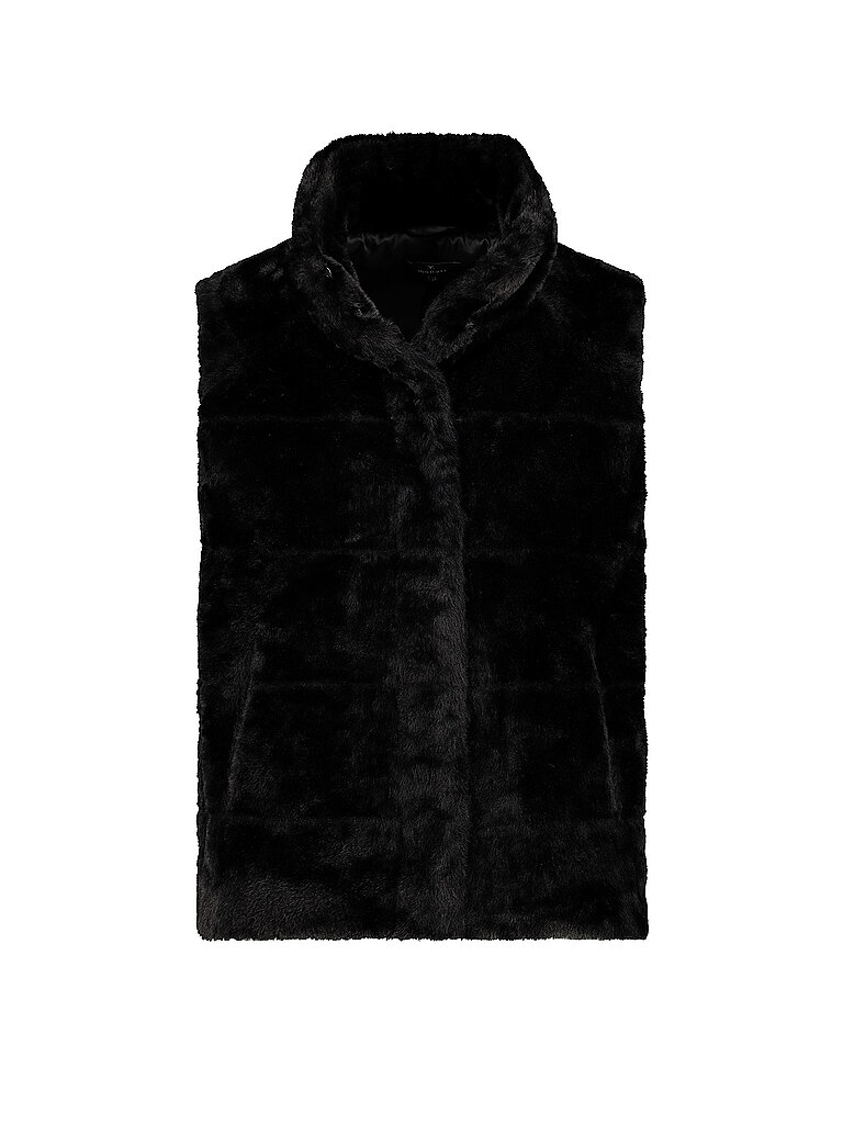 MONARI Gilet in Felloptik schwarz | 34 von monari