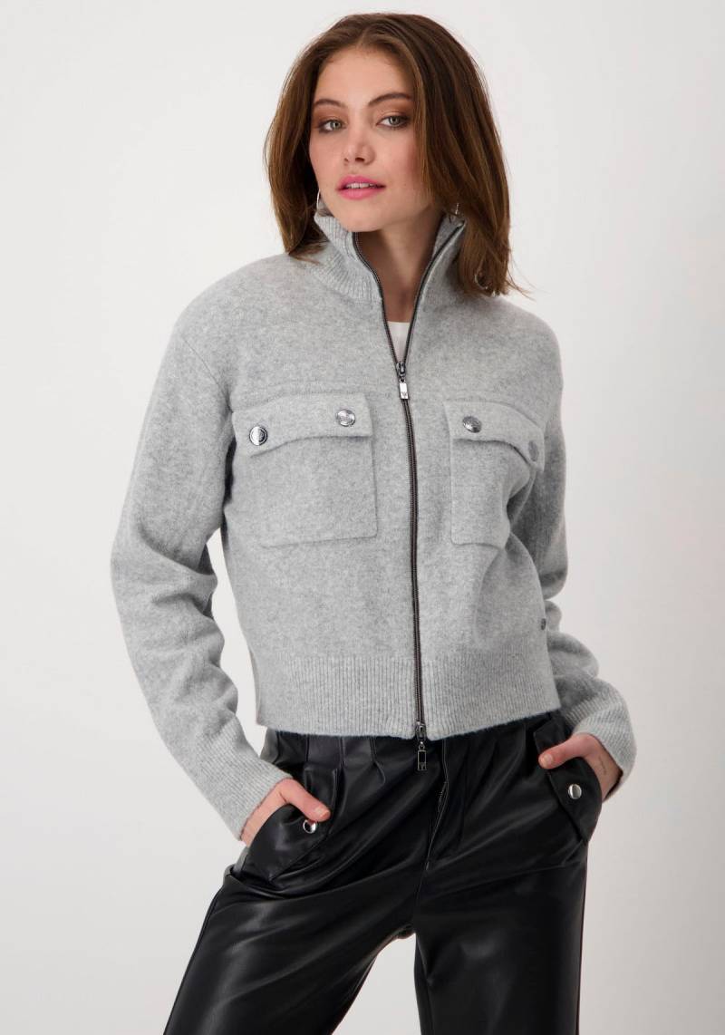 Monari 2-in-1-Strickjacke, Aufgesetzte Pattentaschen, Weiche Haptik von monari