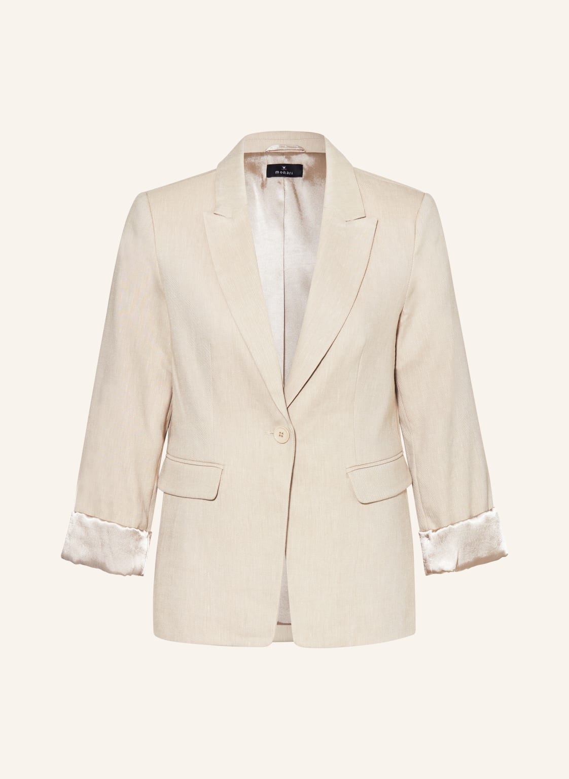 Monari Blazer Mit Leinen beige von monari