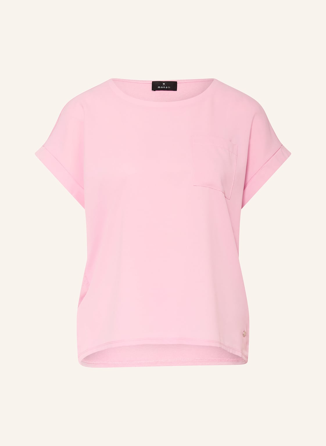 Monari Blusenshirt Mit Materialmix pink von monari