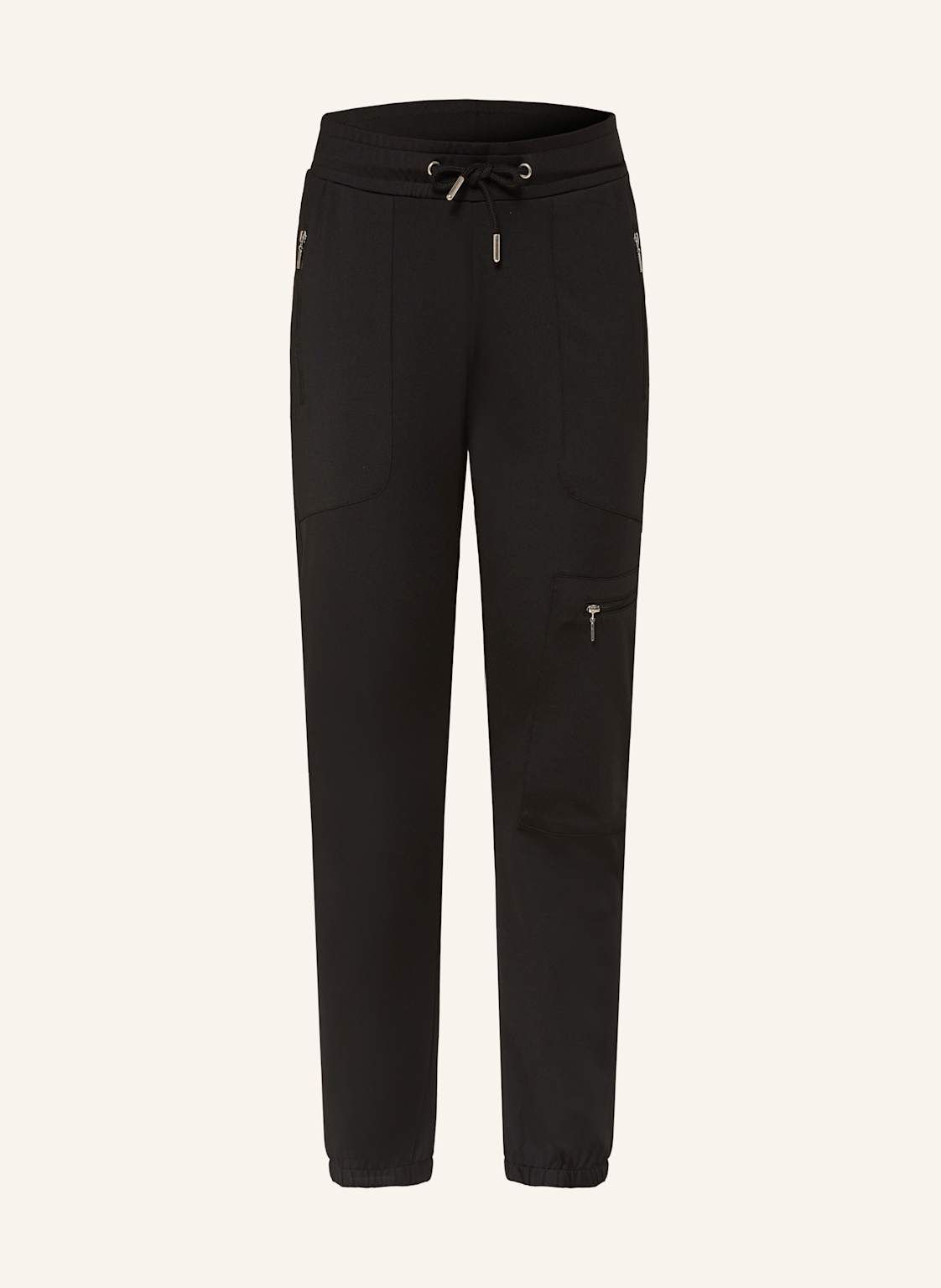 Monari Cargohose Aus Jersey schwarz von monari