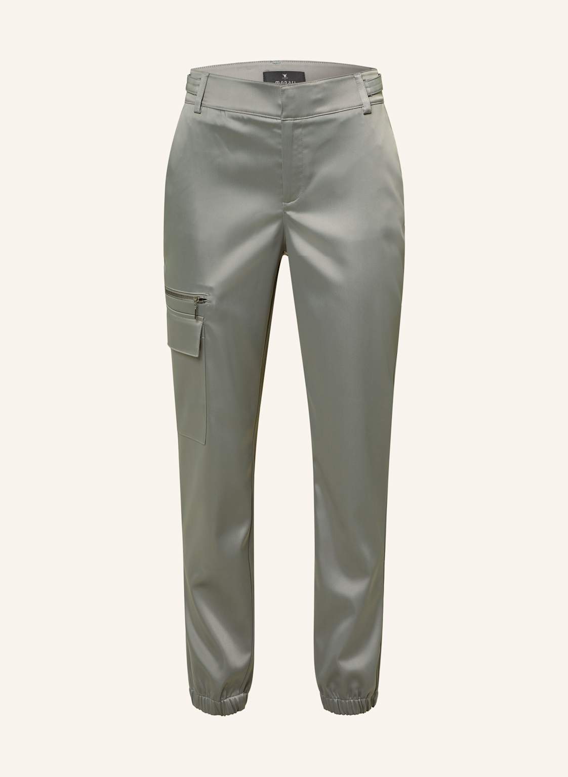 Monari Cargohose Aus Satin gruen Monari Cargohose Aus Satin gruen von monari