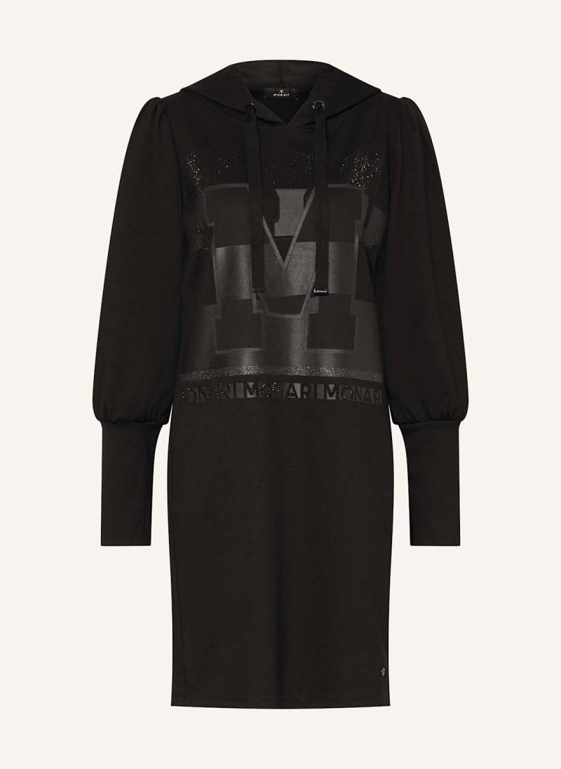 Monari Hoodie-Kleid Mit Schmucksteinen schwarz von monari