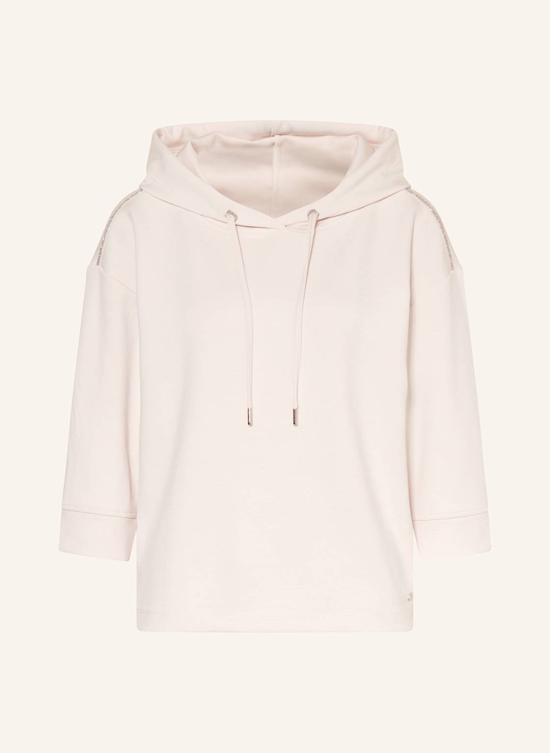 Monari Hoodie Mit 3/4-Arm Und Schmucksteinen beige Monari Hoodie Mit 3/4-Arm Und Schmucksteinen beige von monari