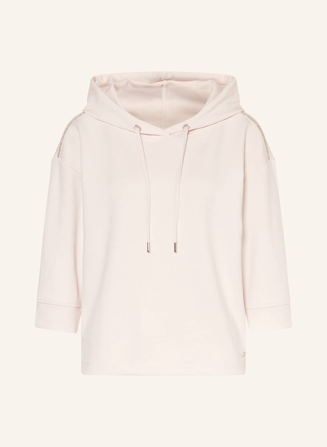 Monari Hoodie Mit 3/4-Arm Und Schmucksteinen beige von monari