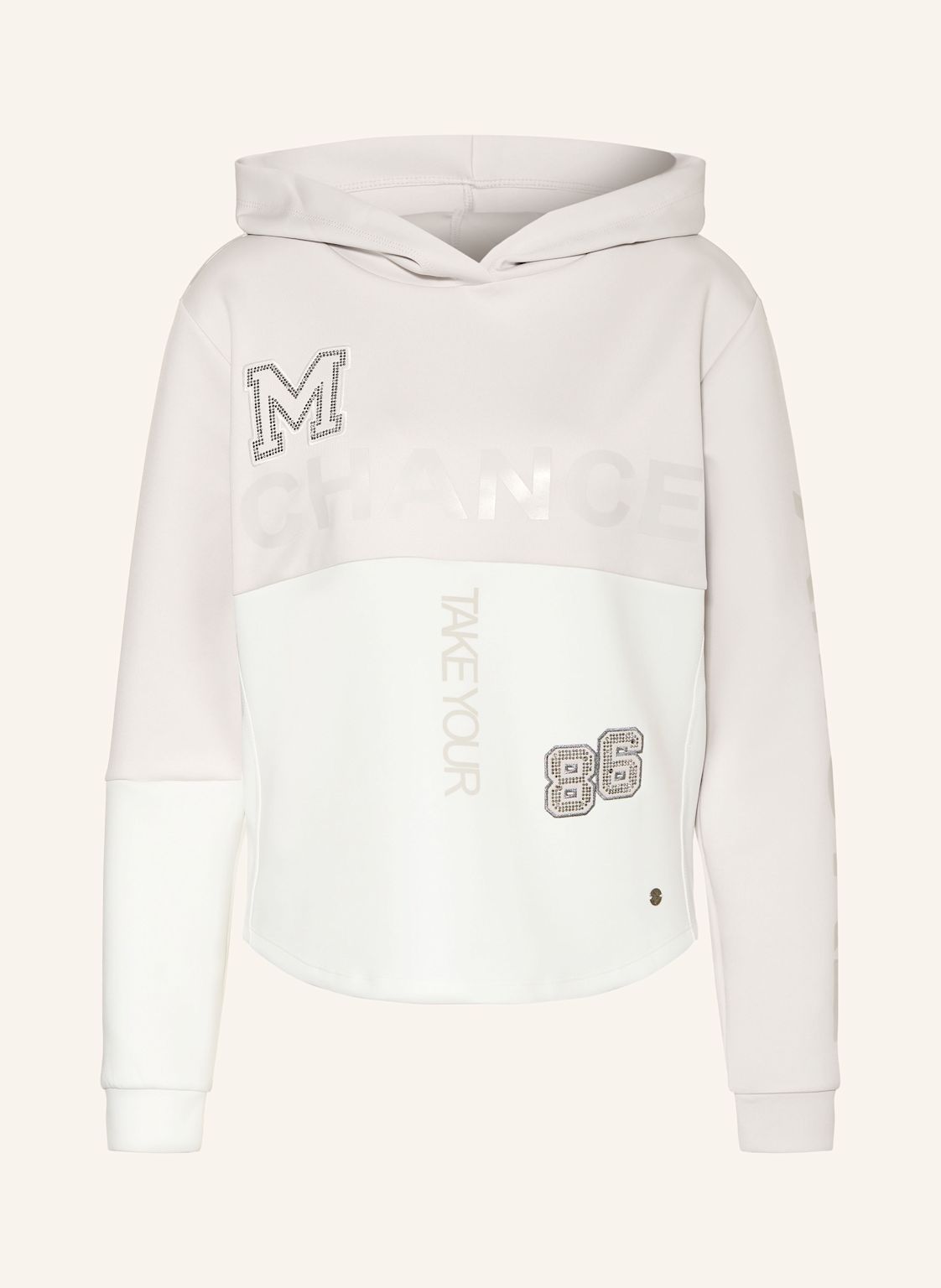 Monari Hoodie Mit Schmucksteinen grau von monari