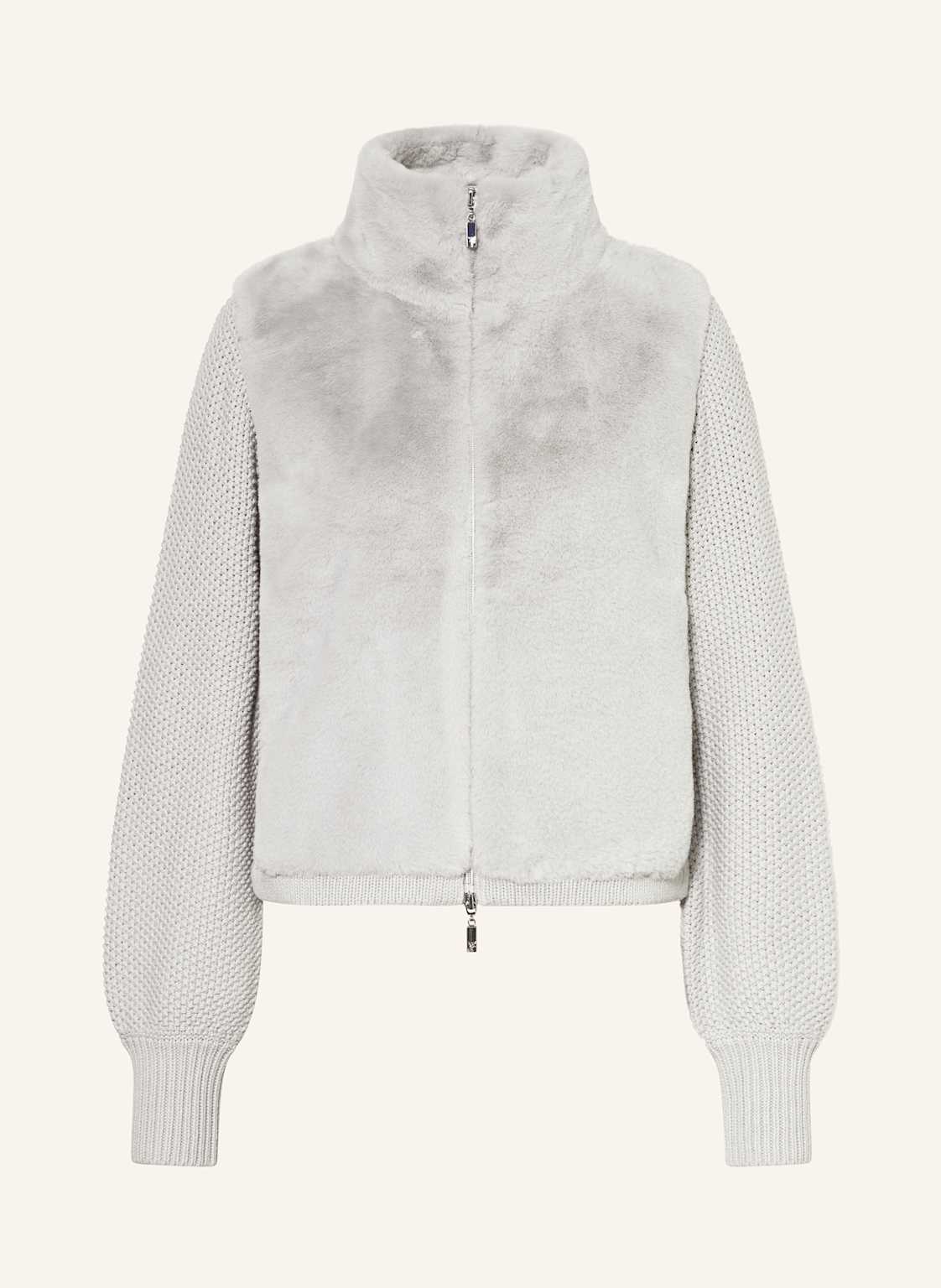 Monari Jacke Im Materialmix grau Monari Jacke Im Materialmix grau von monari