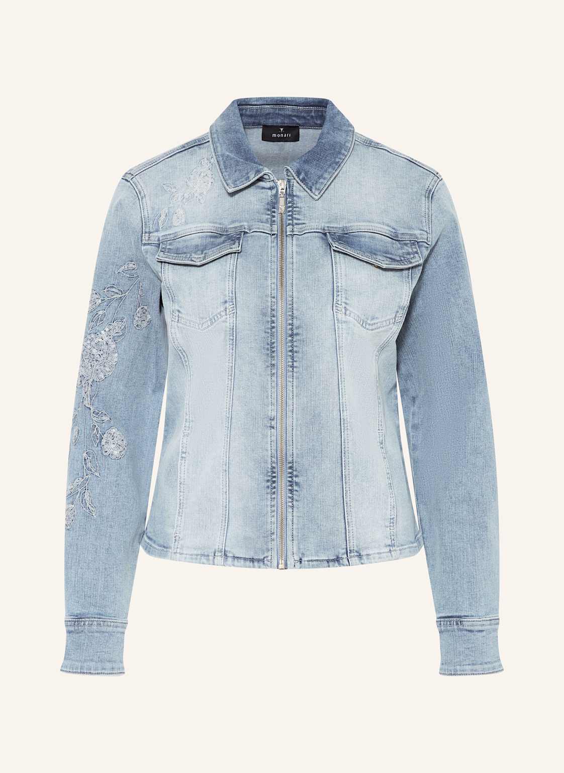 Monari Jeansjacke Mit Pailletten blau von monari