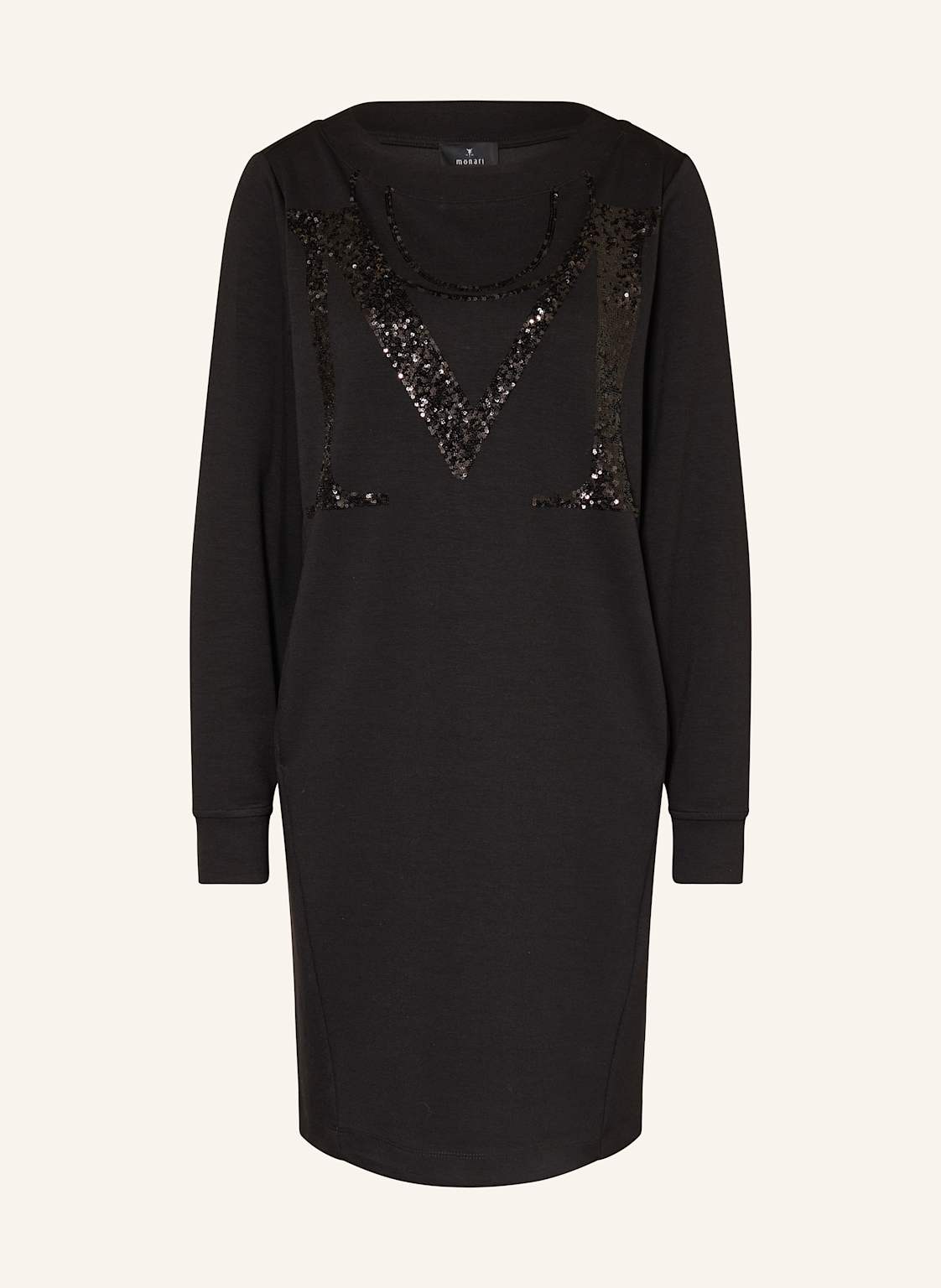 Monari Jerseykleid Mit Pailletten schwarz Monari Jerseykleid Mit Pailletten schwarz von monari