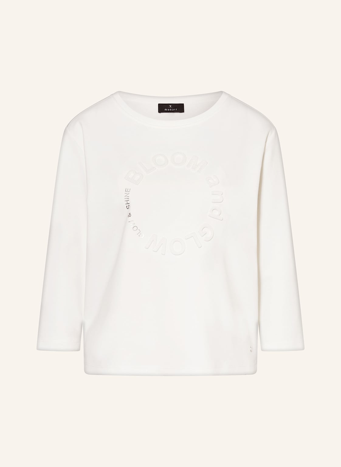 Monari Longsleeve Mit Schmucksteinen weiss von monari