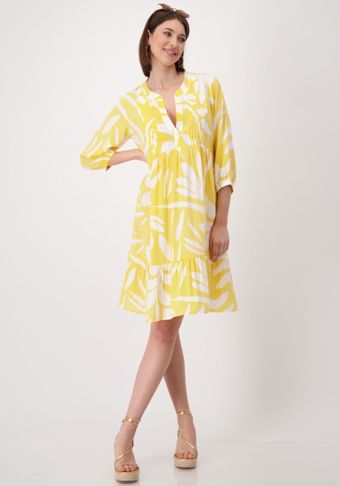 Monari Druckkleid, mit Volant Monari Druckkleid, mit Volant von monari