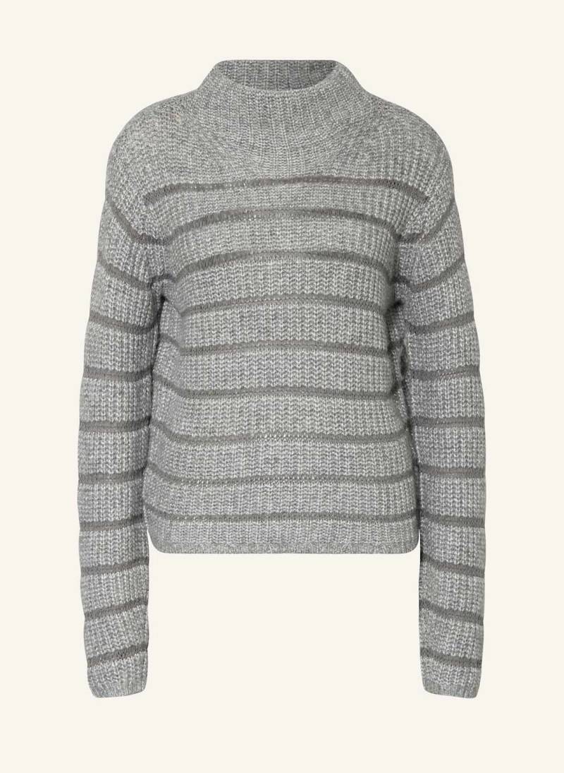 Monari Pullover Mit Glitzergarn grau von monari