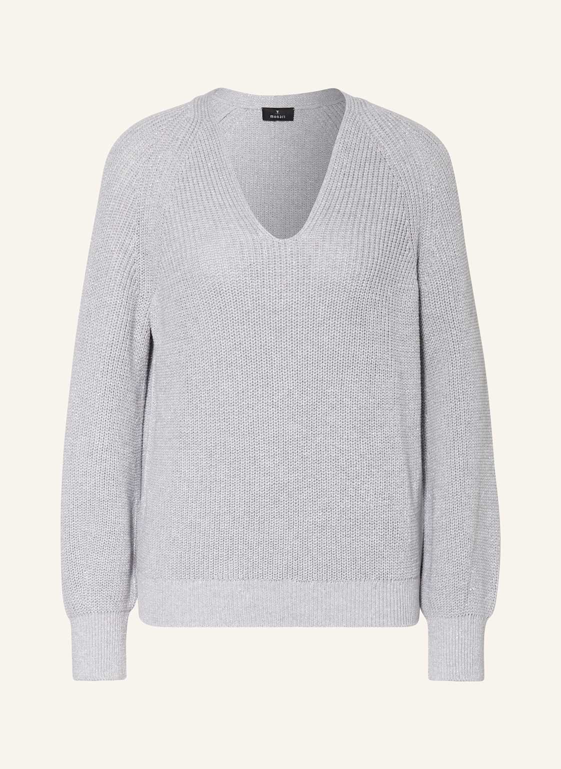 Monari Pullover Mit Glitzergarn grau von monari