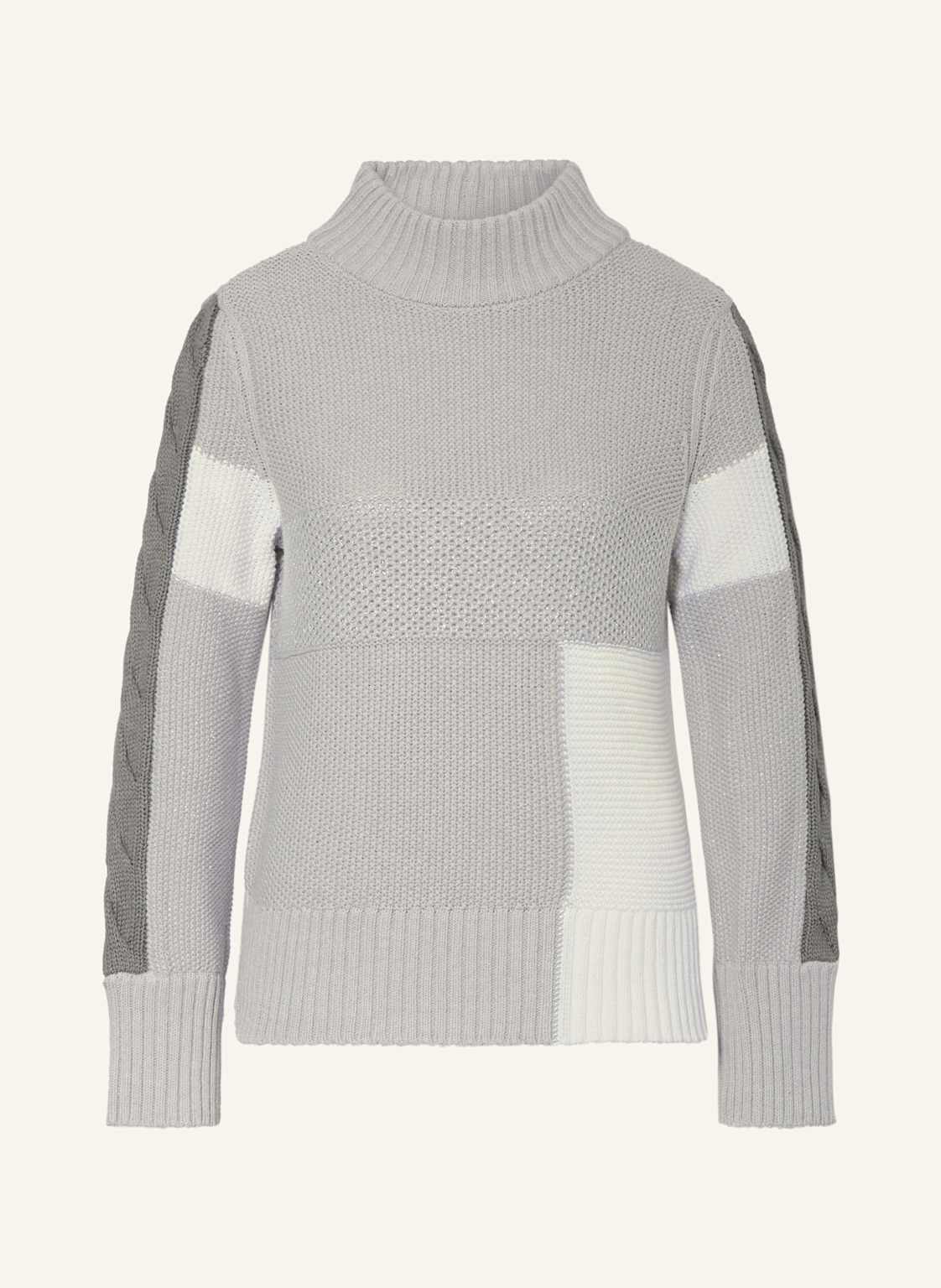 Monari Pullover Mit Glitzergarn grau von monari