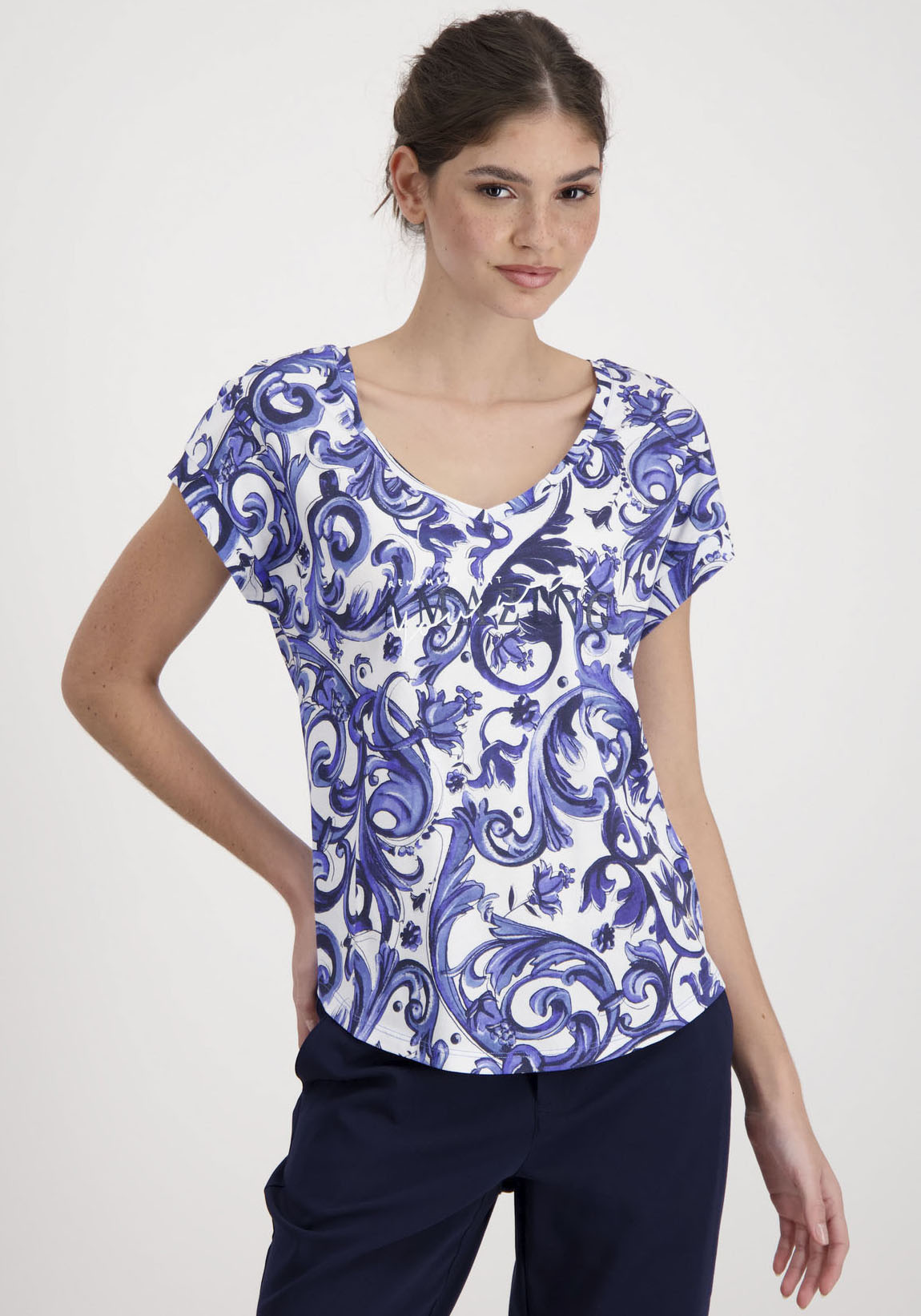 Monari Rundhalsshirt, mit Alloverprint Monari Rundhalsshirt, mit Alloverprint von monari