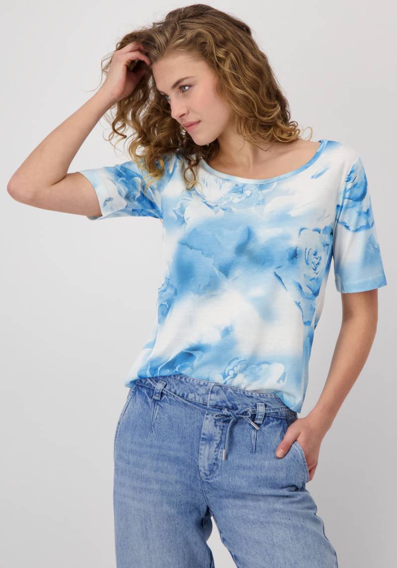 Monari Rundhalsshirt, mit Alloverprint von monari