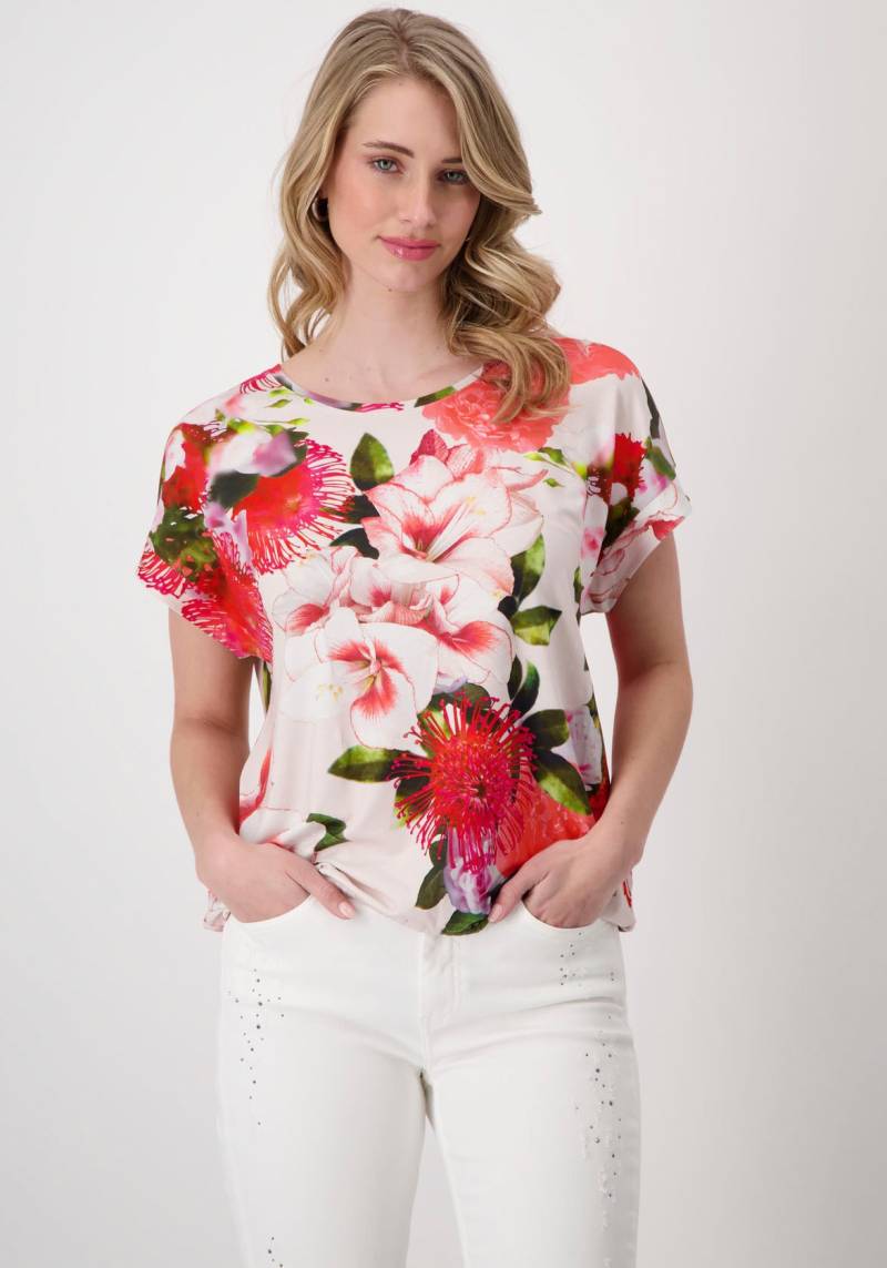 Monari Rundhalsshirt, mit Blumenmuster von monari