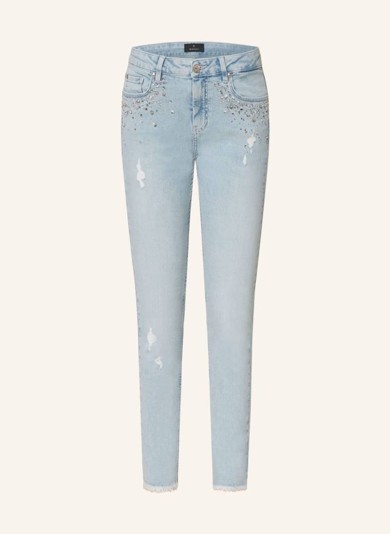 Monari Skinny Jeans Mit Schmucksteinen blau von monari