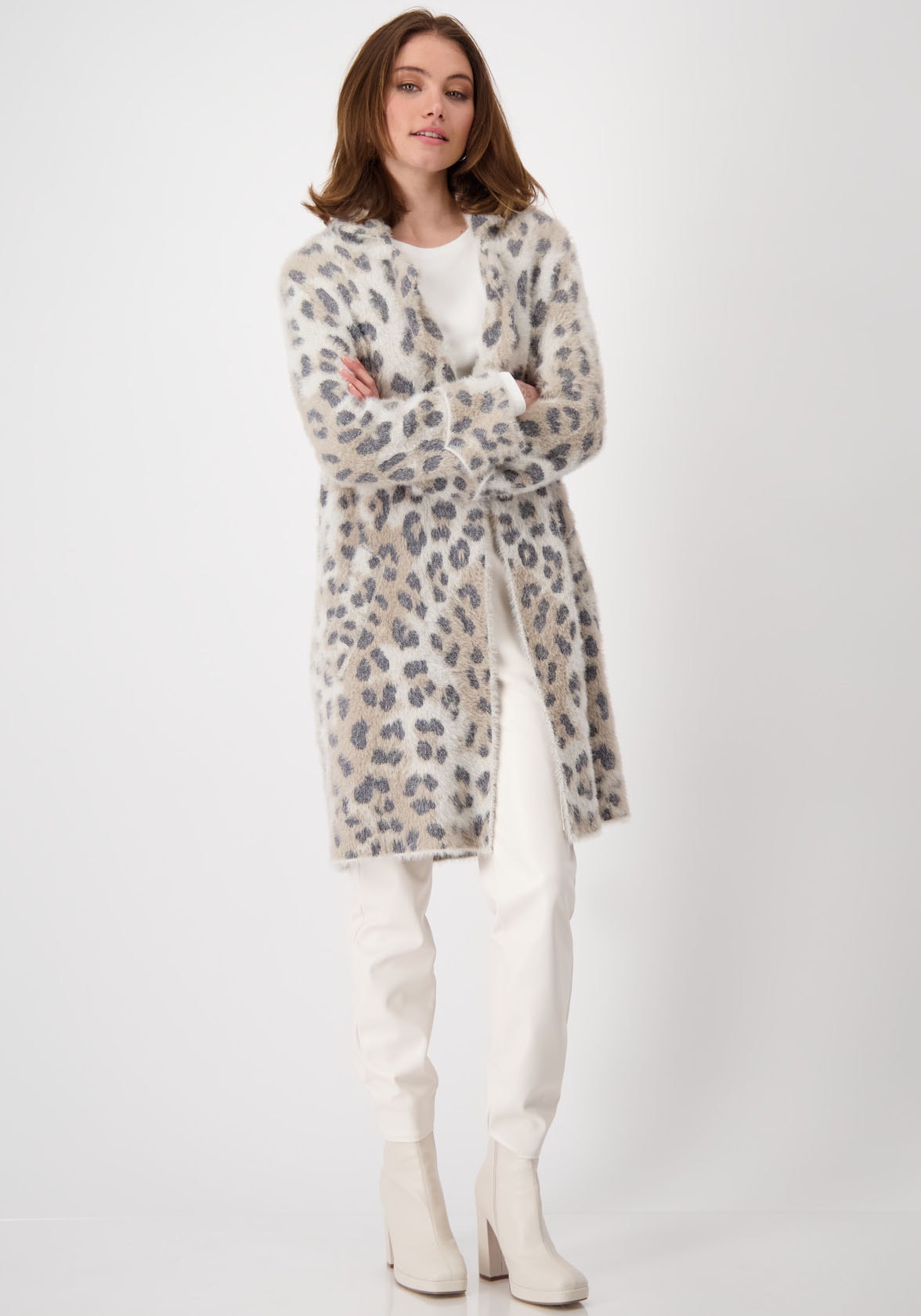 Monari Strickjacke, mit Animalprint von monari