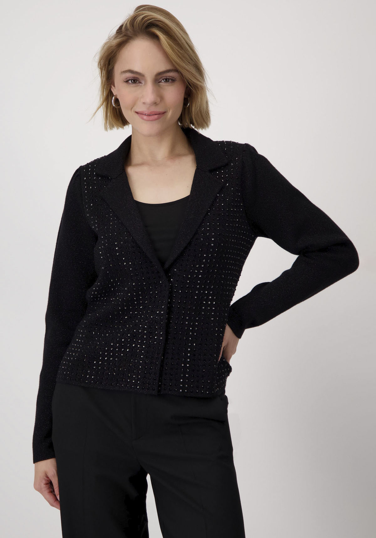 Monari Strickjacke, mit Glitzernieten von monari